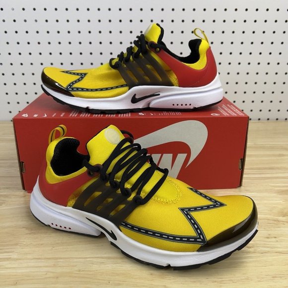 Nike Air Presto Road Race Yellow Red Black Casual Shoes Sneakers Mens Size 10